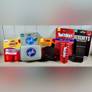 Dog Toy Set of 5 Treat Candy Theme Fun for Small Dog Chew Presents